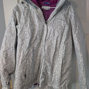 Columbia Women's Geometric Light Gray Ski Jacket